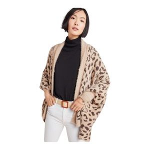 Anthropologie Akemi + Kin Louise Leopard Wrap Sweater